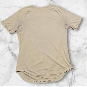 Lululemon Mens Bone Colored XL Metal Vent Tech Short Sleeve Shirt